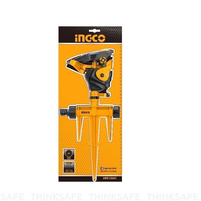 Đầu phun tưới nước 360° INGCO HPS13601 kích thước 38*17,4*6,4cm, chất liệu ABS + PP - Thinksafe