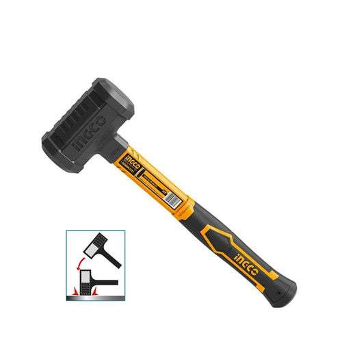 Búa nhựa đầu tròn không nảy INGCO HDBM01028 2LB - Bề mặt nhựa không dính, an toàn - Thinksafe