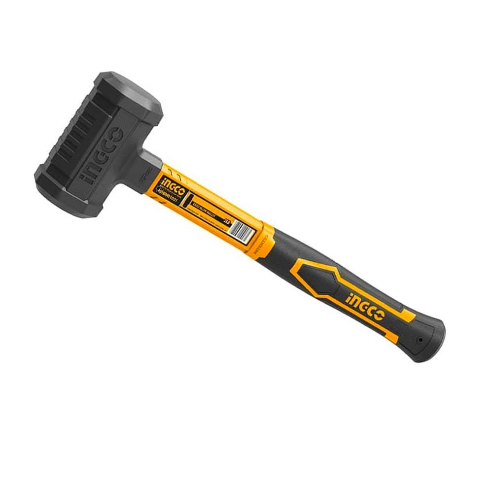 Búa nhựa đầu tròn không nảy INGCO HDBM01028 2LB - Bề mặt nhựa không dính, an toàn - Thinksafe