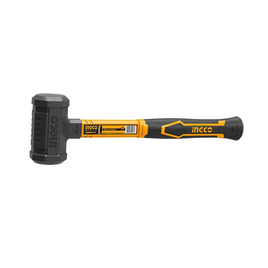 Búa nhựa đầu tròn không nảy INGCO HDBM01028 2LB - Bề mặt nhựa không dính, an toàn - Thinksafe