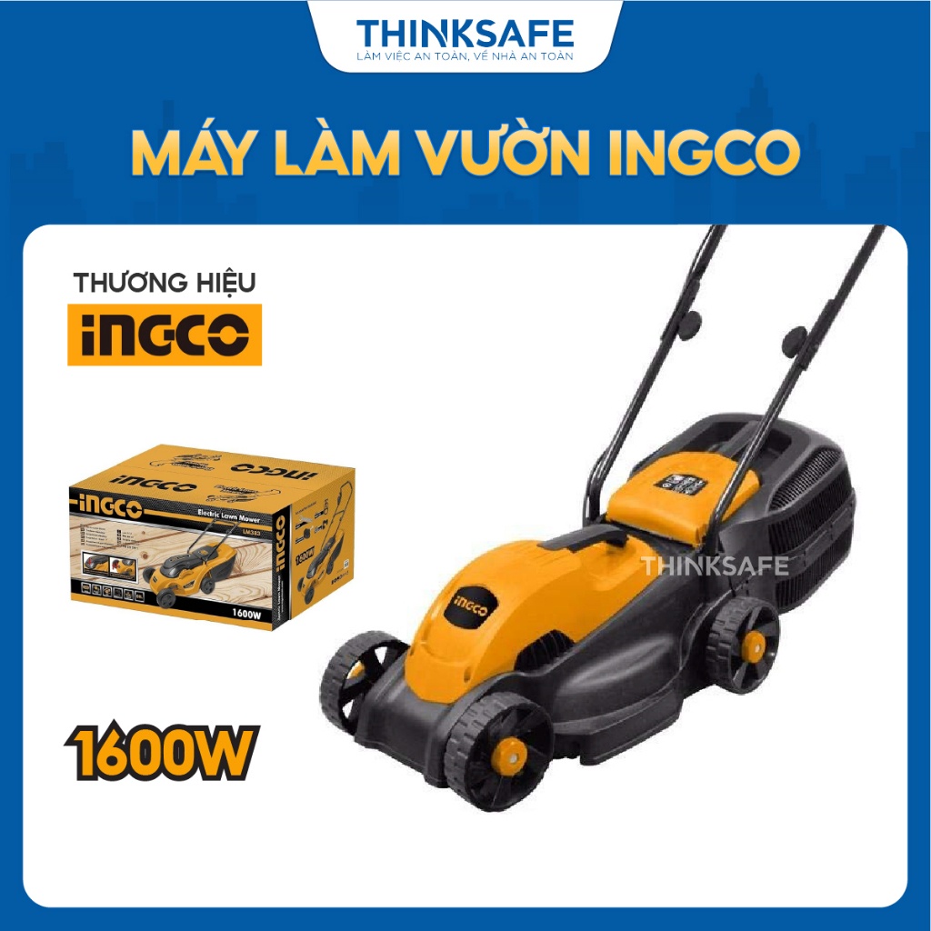 Máy làm vườn INGCO LM385 1600W, Motor chổi than, Dây điện dài 0.35m - Thinksafe