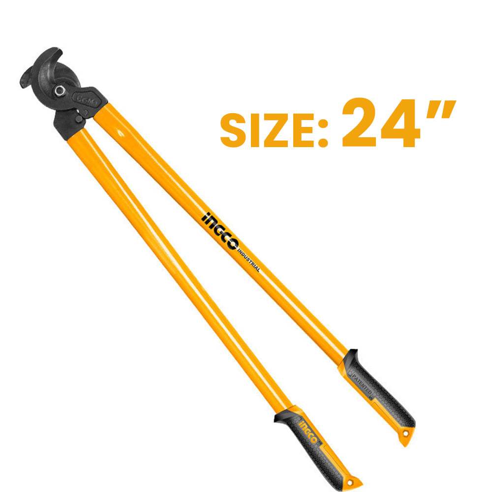 Kìm cắt cáp điện INGCO HCCB20124 - Size 24 inch - Đầu kềm thép Cr-Mo - Chịu nhiệt, cắt cạnh - Thinksafe