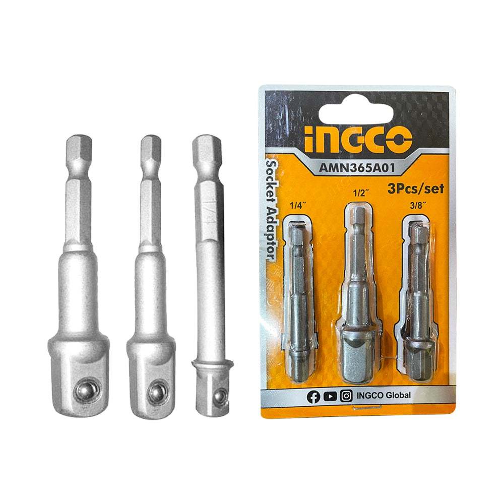 Khớp nối đầu tuýp INGCO AMN365A01 với 3 kích thước 1/4