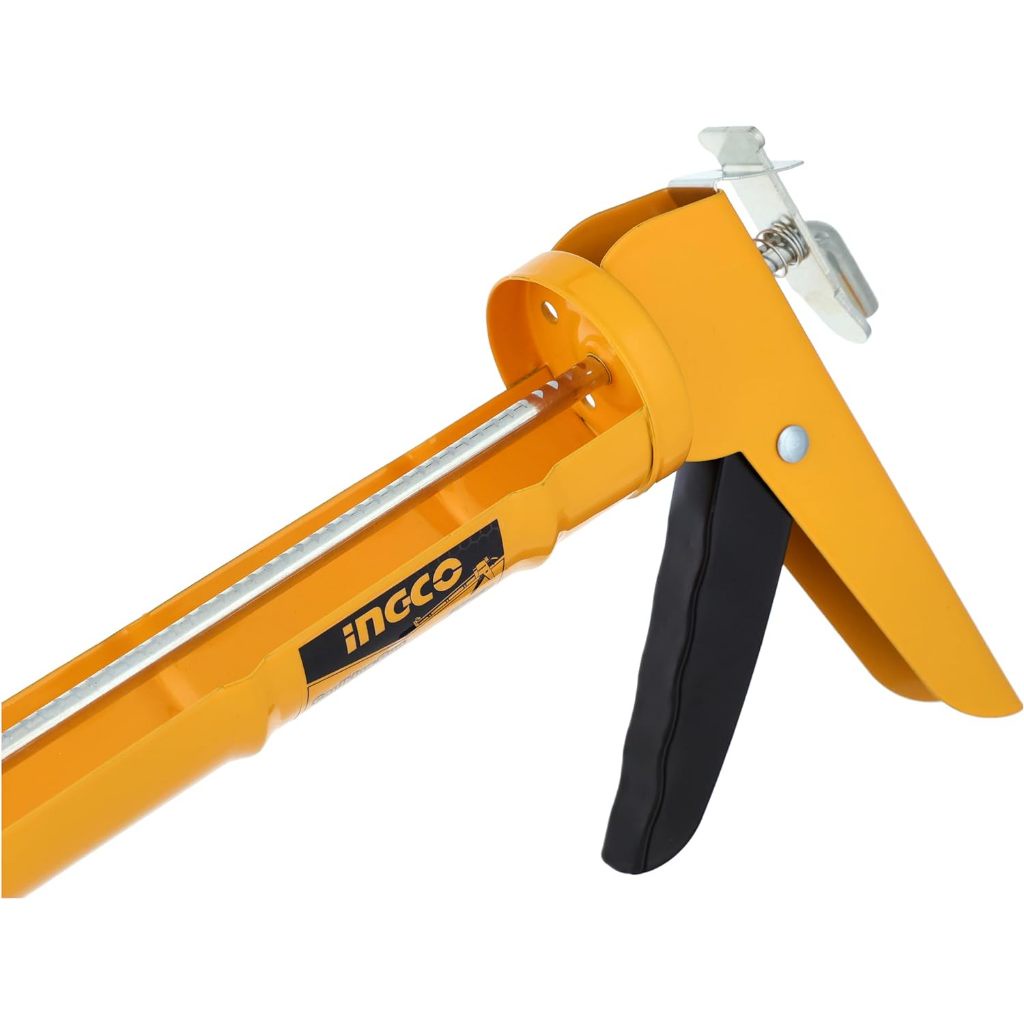 Súng bơm silicone INGCO HCG1809 Thân súng sắt răng cưa 230mm - Độ dày 0.8mm - Đường kính 51mm Thinksafe