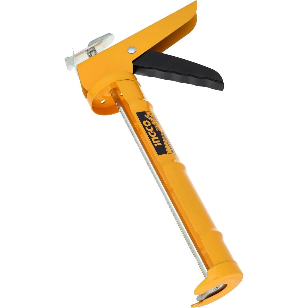 Súng bơm silicone INGCO HCG1809 Thân súng sắt răng cưa 230mm - Độ dày 0.8mm - Đường kính 51mm Thinksafe