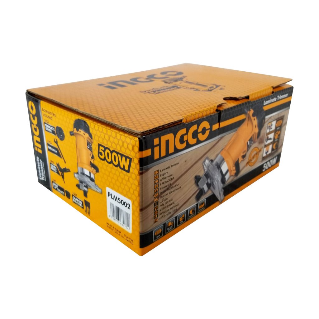 Máy phay gỗ INGCO PLM5002 công suất 500w đường kính đầu cặp 6 mm tốc độ không tải 33500rpm Máy cắt mép - Thinksafe