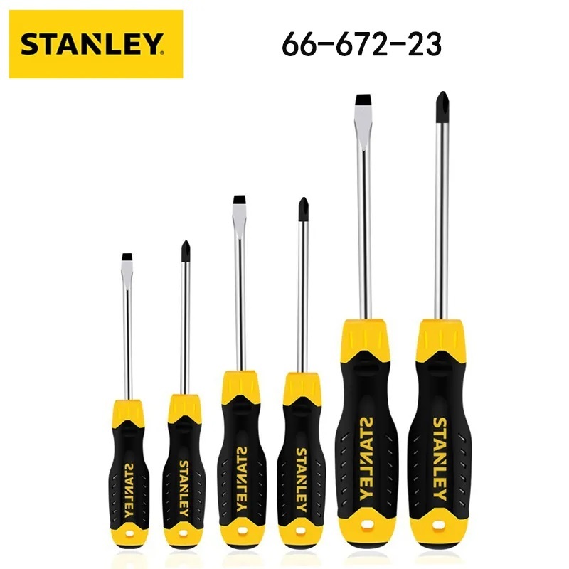 Bộ 6 tua vít Stanley STMT66672 chất liệu hợp kim cao cấp, độ chính xác cao, có từ tính mạnh, tay cầm cao su chắc chắn