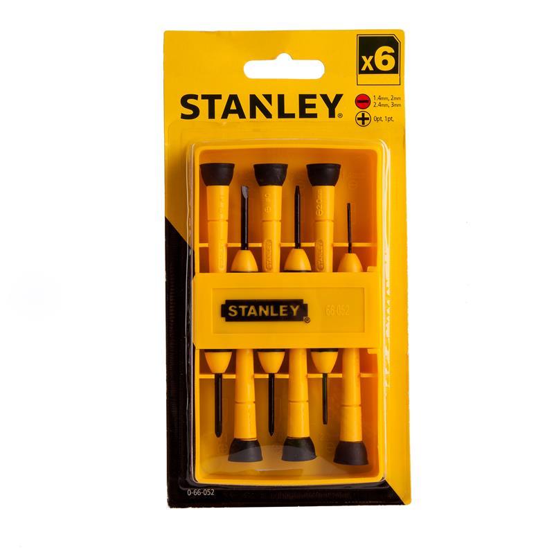 Bộ Tua vít Stanley STHT66052-8 gồm 6 cây, thiết kế nhỏ gọn, chất liệu hợp kim siêu chắc, bền bỉ, bám tay, chống trượt