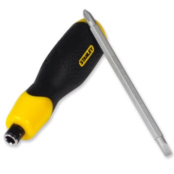 Tua vít 2 đầu Stanley 65-201, chất liệu hợp kim thép không gỉ cao cấp và cán bọc cao su dày - Thinksafe