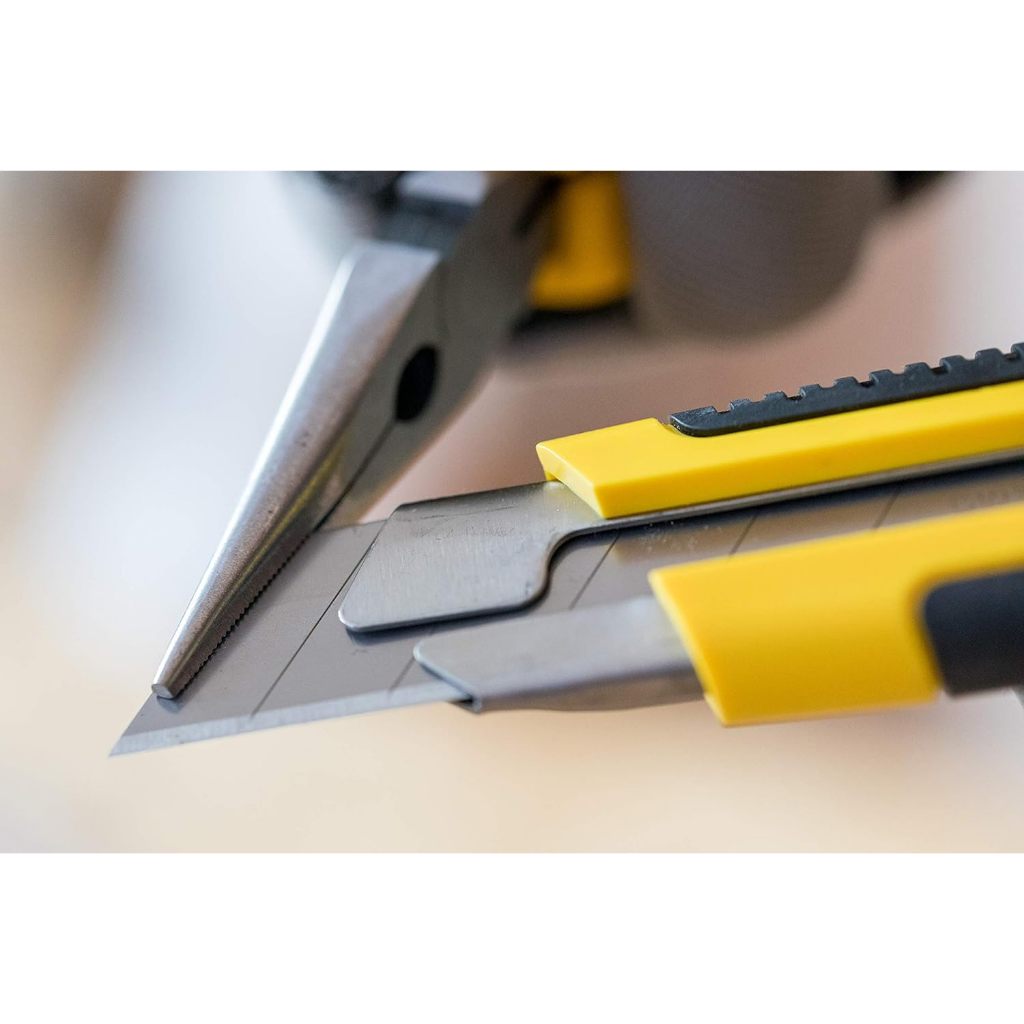 Dao rọc cáp cán vàng 25mm Stanley 10-425 thép không gỉ tay cầm nhựa ABS Lưỡi cắt - Thinksafe