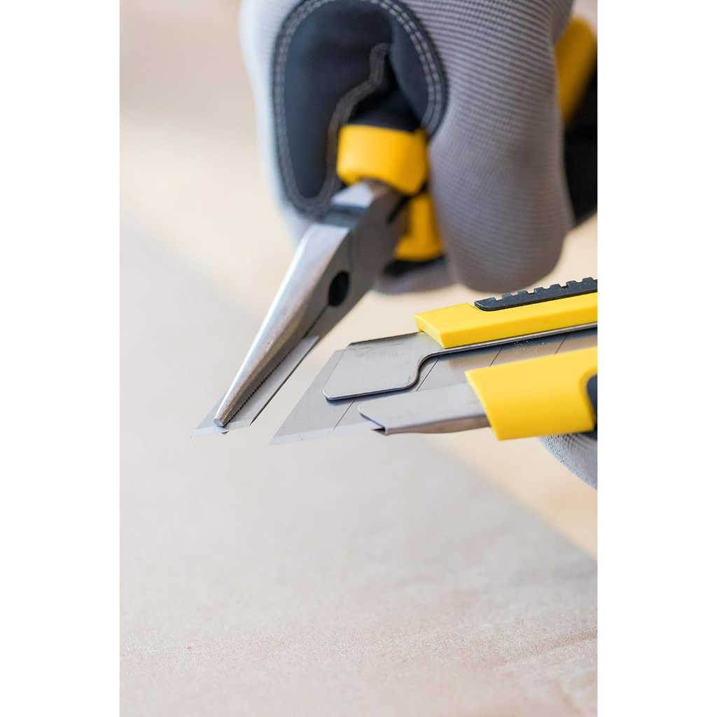 Dao rọc cáp cán vàng 25mm Stanley 10-425 thép không gỉ tay cầm nhựa ABS Lưỡi cắt - Thinksafe