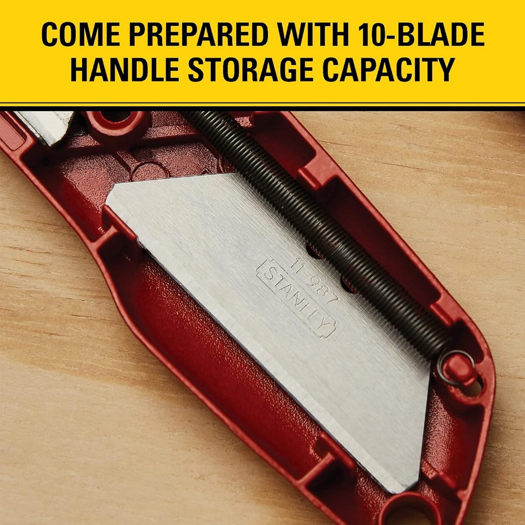 Dao rọc tự động rút lưỡi Stanley 10-189C 144mm cán nhôm thép hợp kim cao cấp Dao rọc giấy - Thinksafe