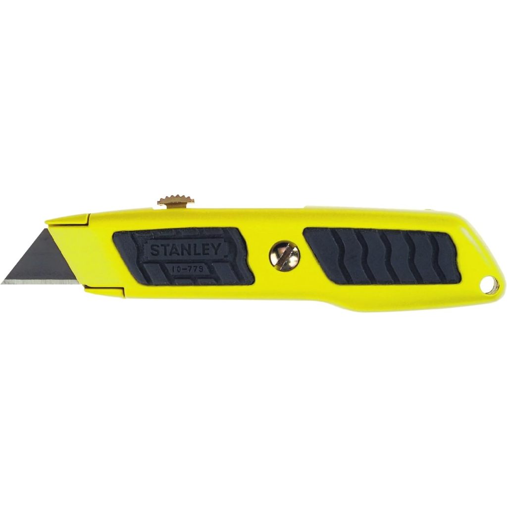 Dao rọc cáp Stanley 10-779 (cán nhôm màu vàng) 150mm tay cầm nhựa ABS Dao trổ - Thinksafe