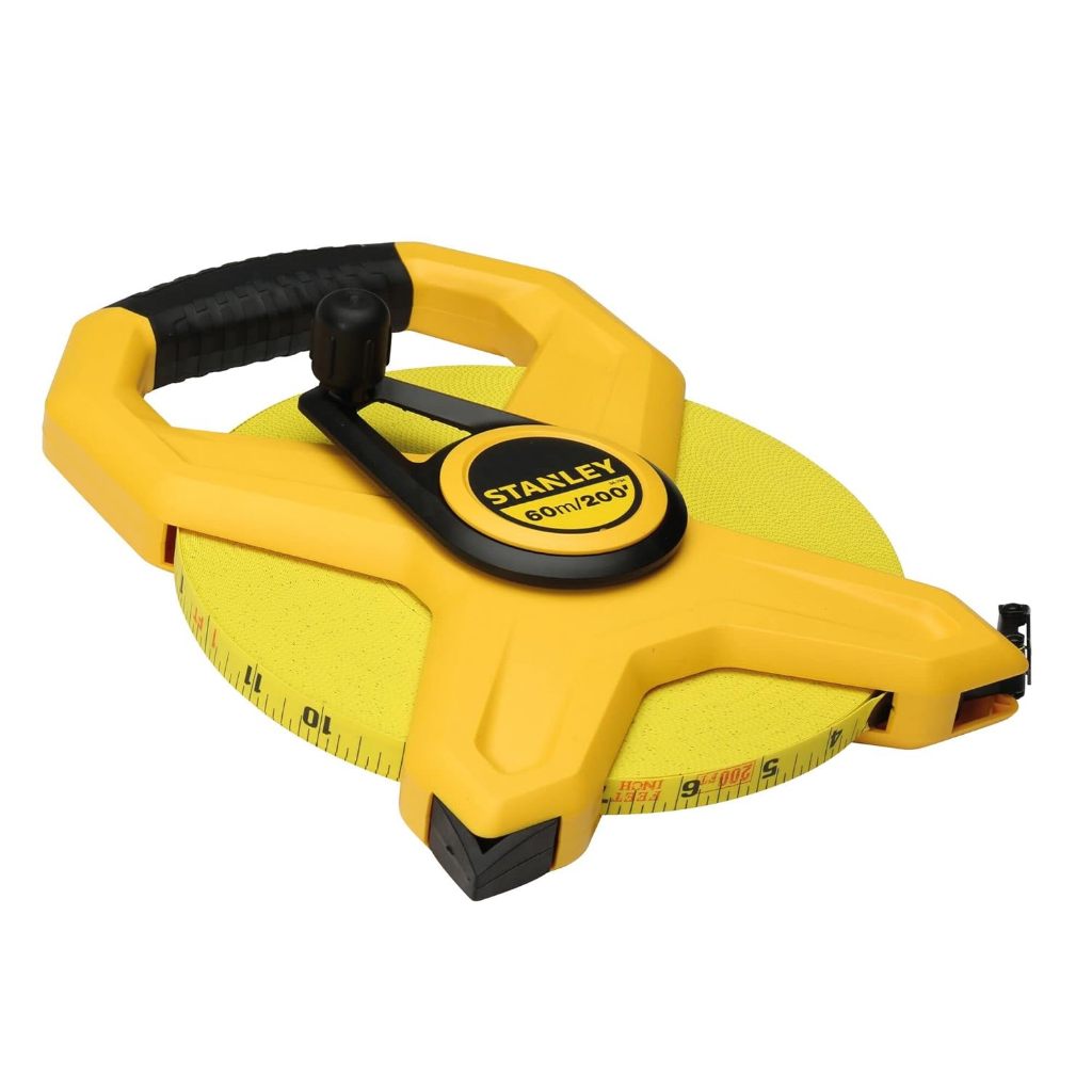 Thước dây cuộn sợi thủy tinh Stanley 34-794 dài 60m không bị co dãn, chất liệu cao cấp, hộp nhựa chống va đập - Thinnksa