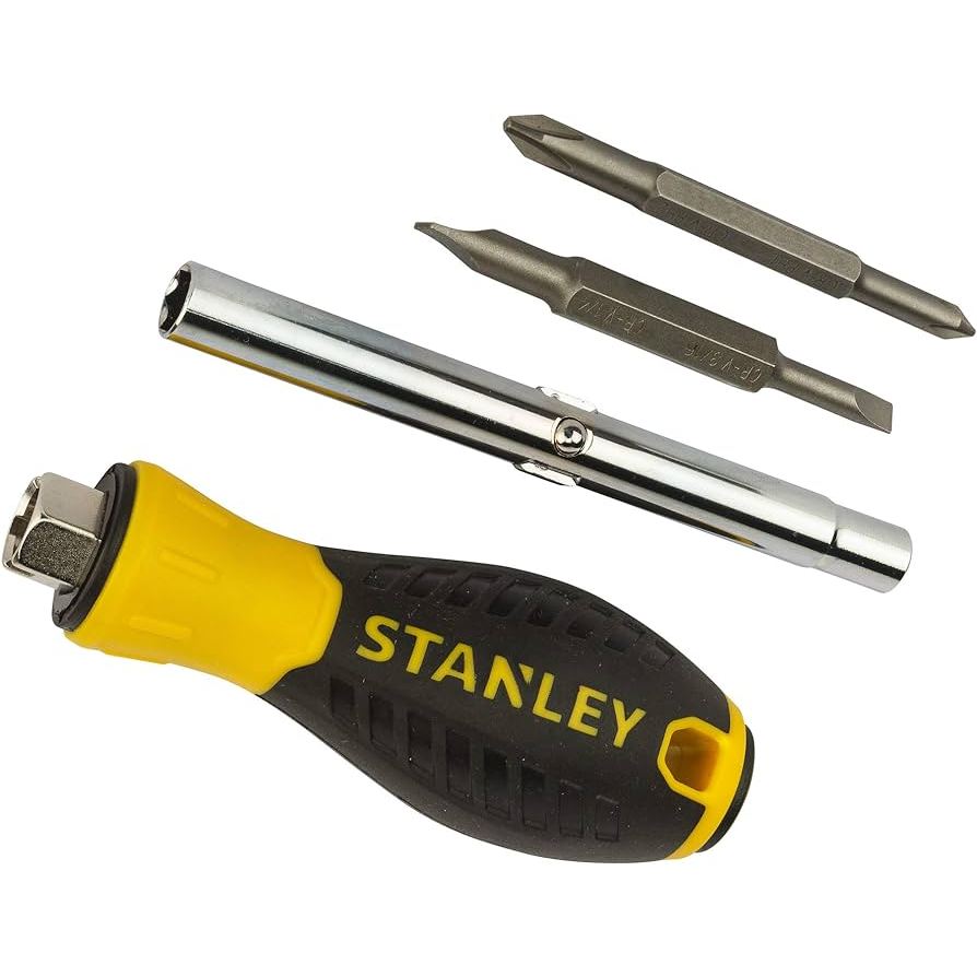 Tua vít đa năng Stanley 68-012 gồm 4 mũi vặn vít đầu bake, dẹp sử dụng sửa chữa và lắp ráp máy móc - Thinksafe