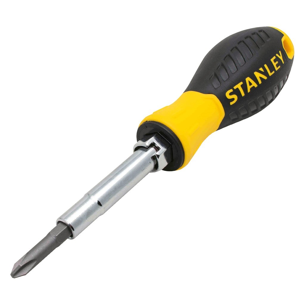 Tua vít đa năng Stanley 68-012 gồm 4 mũi vặn vít đầu bake, dẹp sử dụng sửa chữa và lắp ráp máy móc - Thinksafe