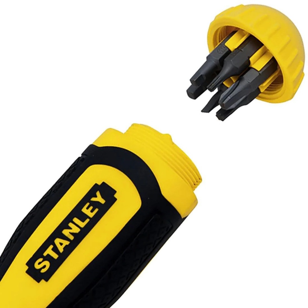Tua vít đa năng Stanley 68-010 Tô vít tự động, có đảo chiều, gồm 10 mũi bắn vít, chất liệu thép chống gỉ - Thinksafe