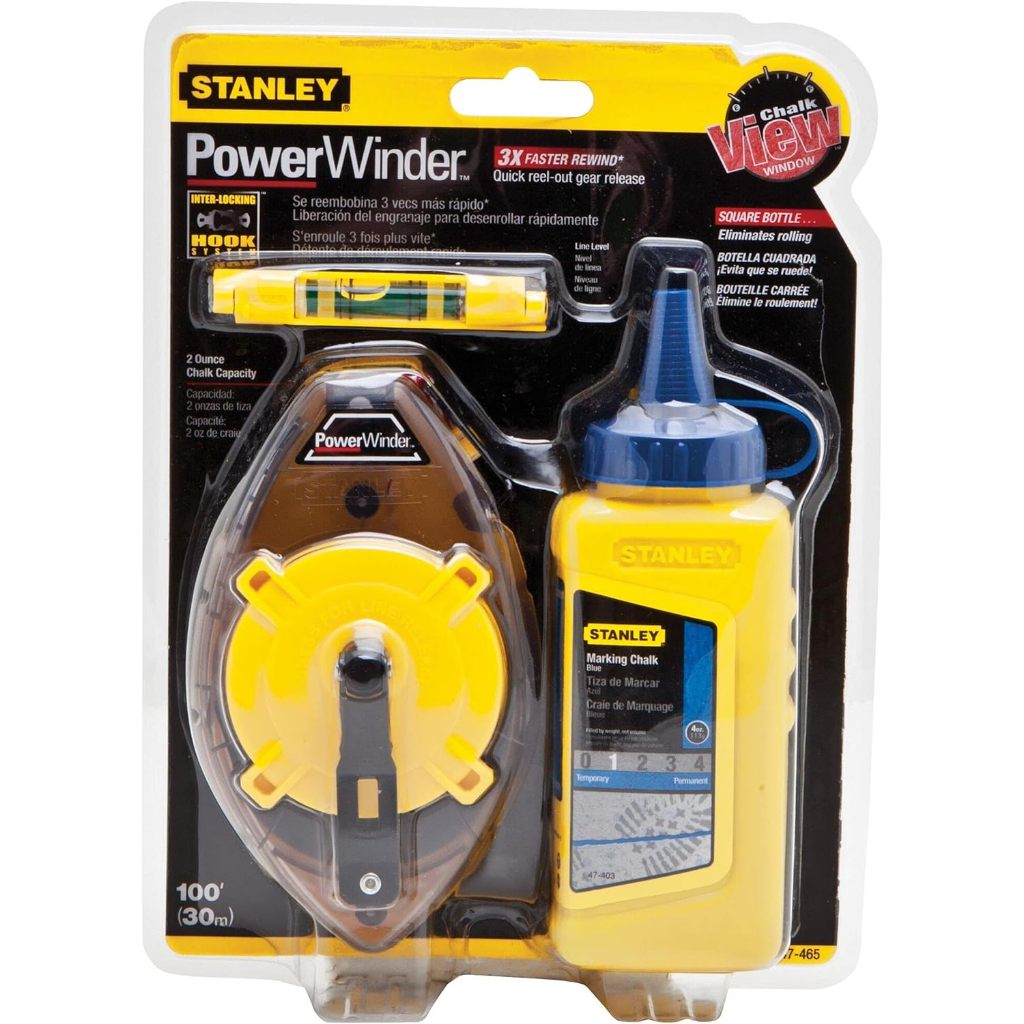 Bộ bật mực và hộp mực Stanley 47-465 dài 30m cao cấp, độ chính xác cao - Thinksafe