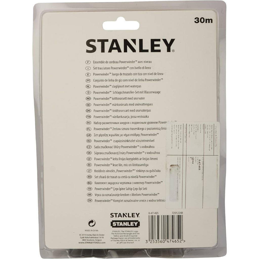 Bộ bật mực và hộp mực Stanley 47-465 dài 30m cao cấp, độ chính xác cao - Thinksafe