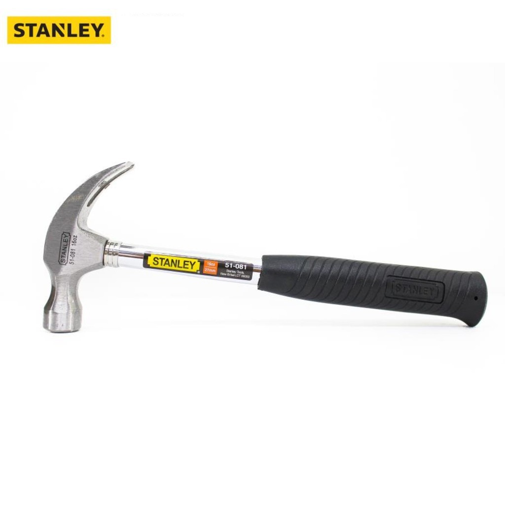 Búa nhổ đinh cán sắt Stanley 51-082, 51-081 đầu búa làm từ thép cao cấp không gỉ, cán bọc cao su chống trơn trượt