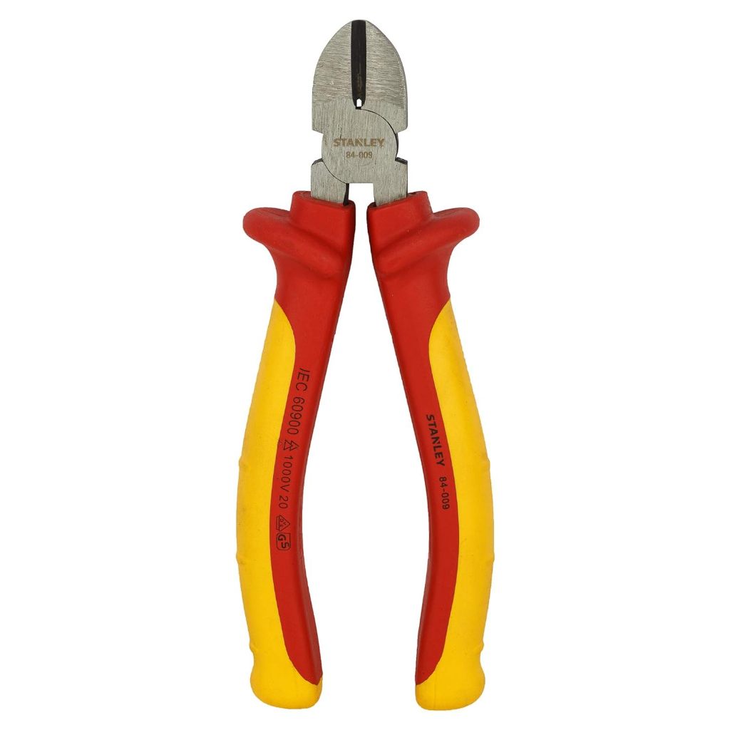 Bộ kìm điện Stanley 84-011 3 chi tiết gồm kìm răng, kìm cắt, kìm mỏ nhọn cách điện 1000V dùng để bấm cắt tuốt dây điện