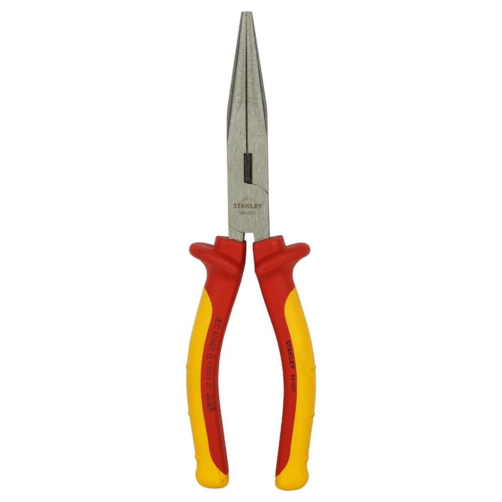 Bộ kìm điện Stanley 84-011 3 chi tiết gồm kìm răng, kìm cắt, kìm mỏ nhọn cách điện 1000V dùng để bấm cắt tuốt dây điện