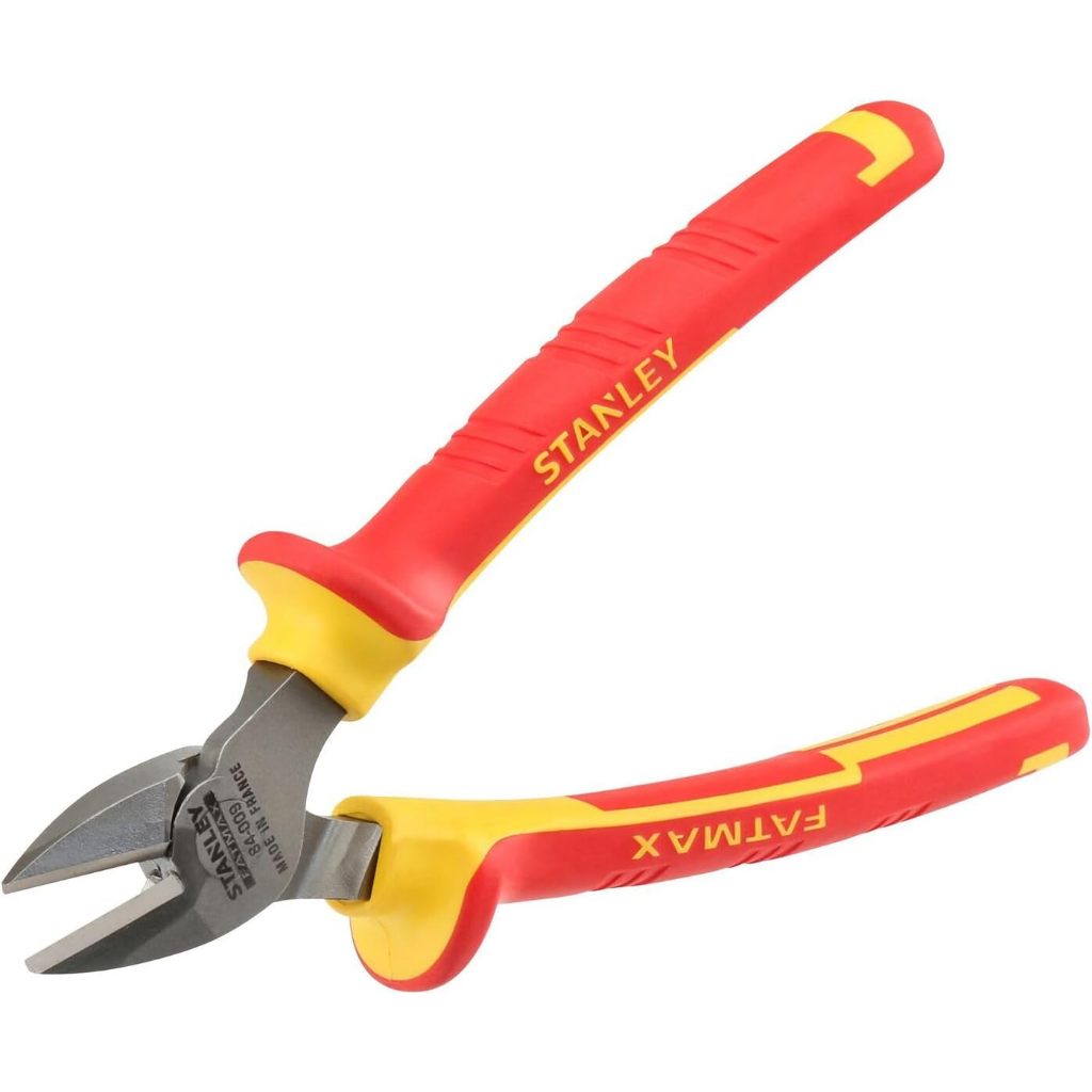 Kìm cắt dây điện Stanley  6inch và 8inch cách điện VDE 1000V, thép hợp kim cứng, chịu nhiệt tốt, chống gỉ sét và bền