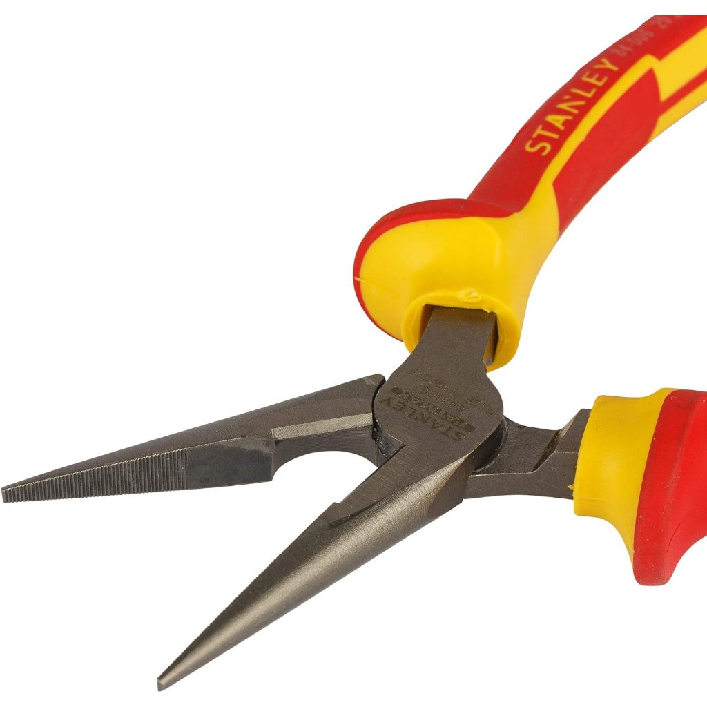 Kìm mỏ nhọn Stanley 6 và 8 inch VDE 1000V tay cầm bọc nhựa cách điện 1000V, chất liệu thép hợp kim cao cấp - Thinksafe