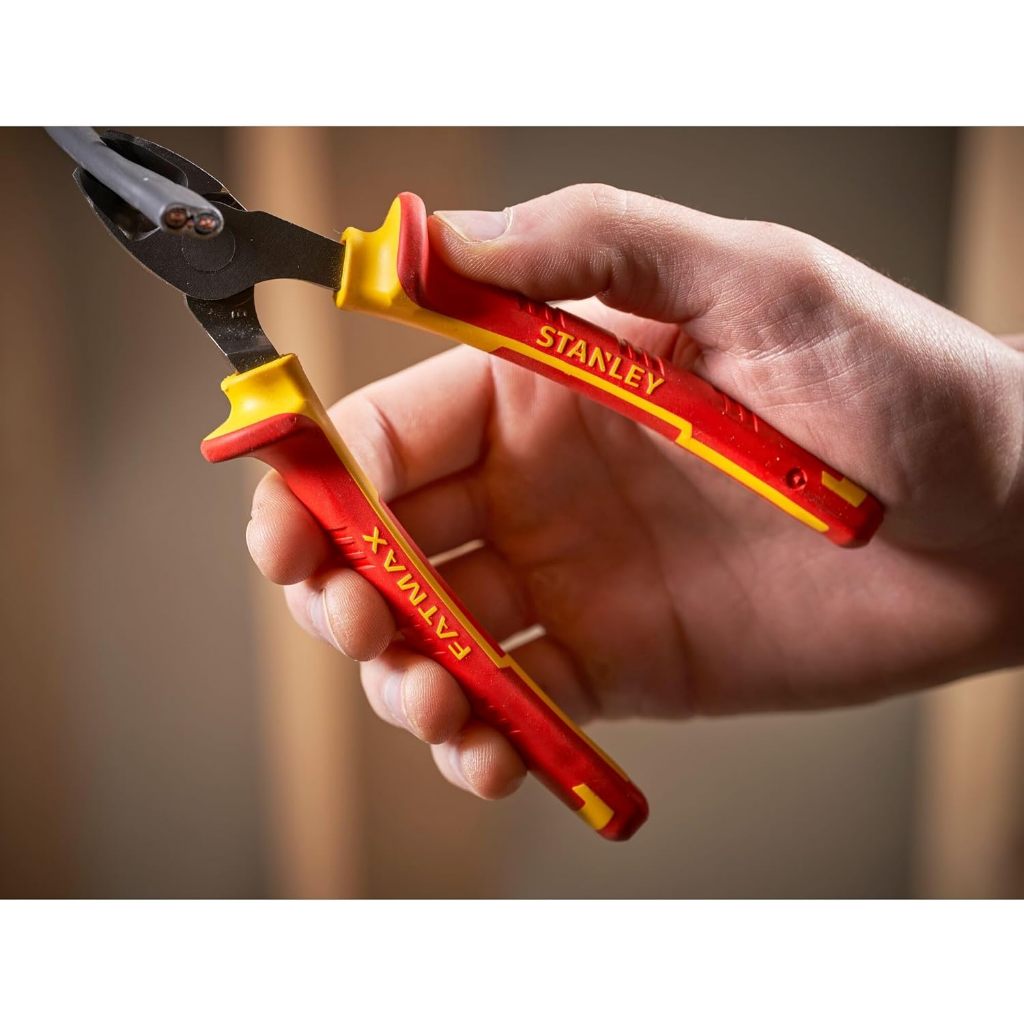 Kìm cắt dây điện Stanley  6inch và 8inch cách điện VDE 1000V, thép hợp kim cứng, chịu nhiệt tốt, chống gỉ sét và bền