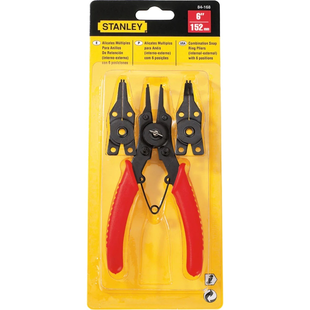 Kìm mở phe Stanley 84-168 gồm 4 đầu kích thước 152mm dùng để phanh trục và phanh lỗ trên xe ô tô, xe máy -Thinksafe