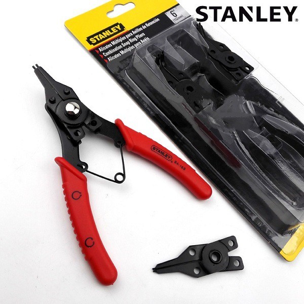 Kìm mở phe Stanley 84-168 gồm 4 đầu kích thước 152mm dùng để phanh trục và phanh lỗ trên xe ô tô, xe máy -Thinksafe