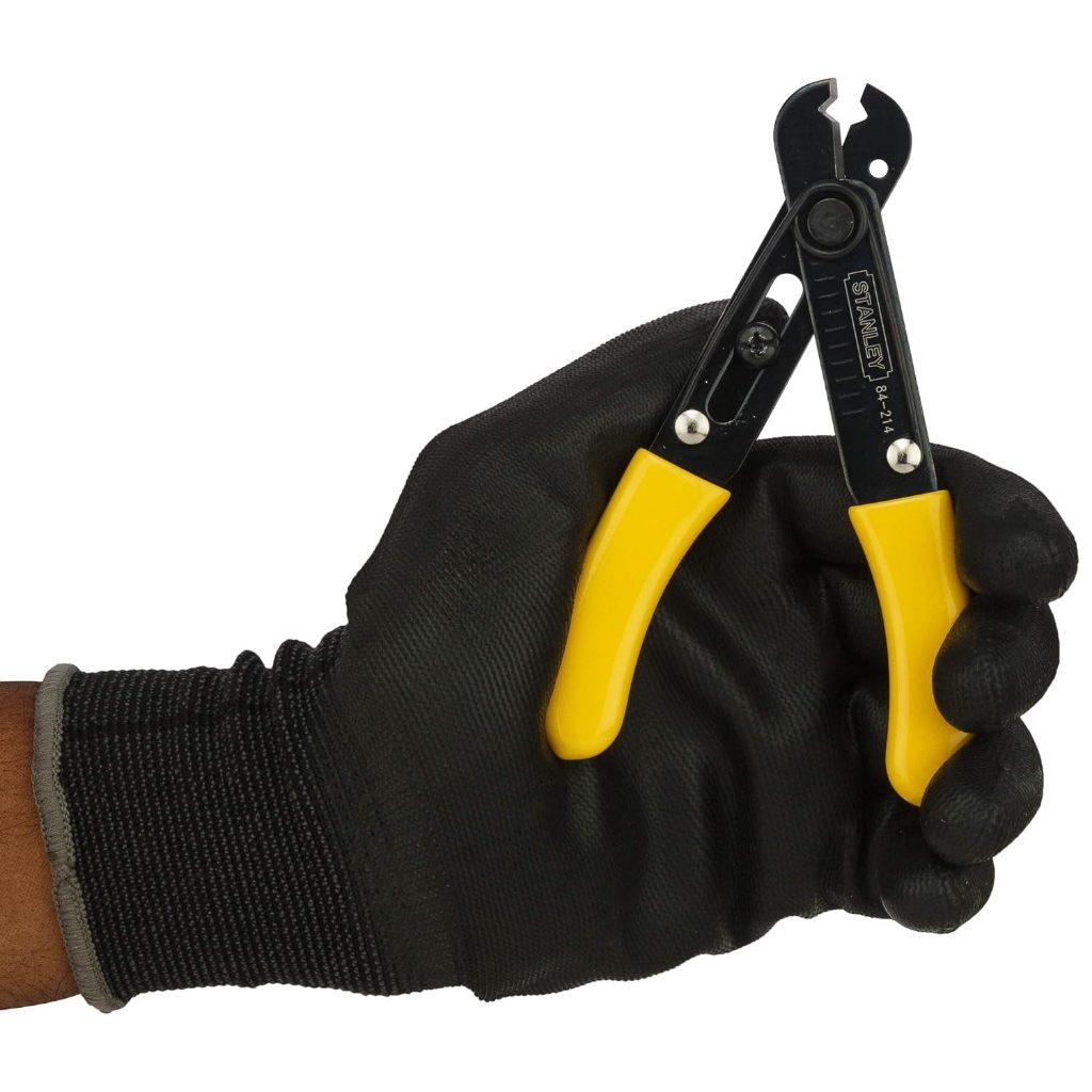 Kìm tuốt dây điện Stanley 84-214-22 130mm, cắt và tuốt từ 10 đến 20 loại dây, cán bọc nhựa Kềm tuốt dây - Thinksafe