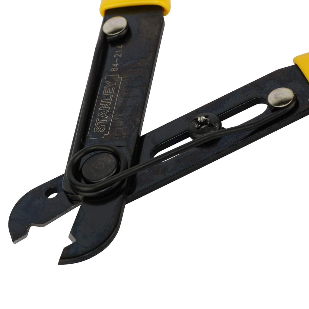 Kìm tuốt dây điện Stanley 84-214-22 130mm, cắt và tuốt từ 10 đến 20 loại dây, cán bọc nhựa Kềm tuốt dây - Thinksafe