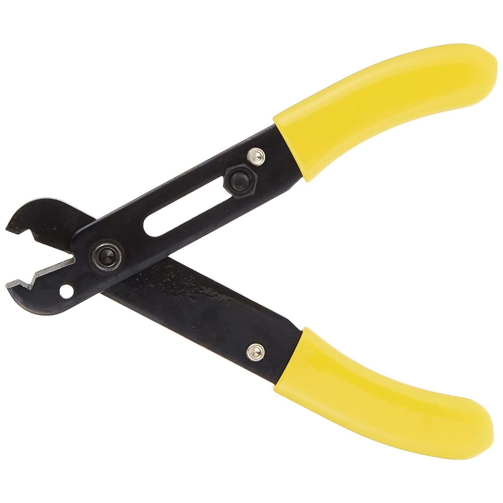 Kìm tuốt dây điện Stanley 84-214-22 130mm, cắt và tuốt từ 10 đến 20 loại dây, cán bọc nhựa Kềm tuốt dây - Thinksafe