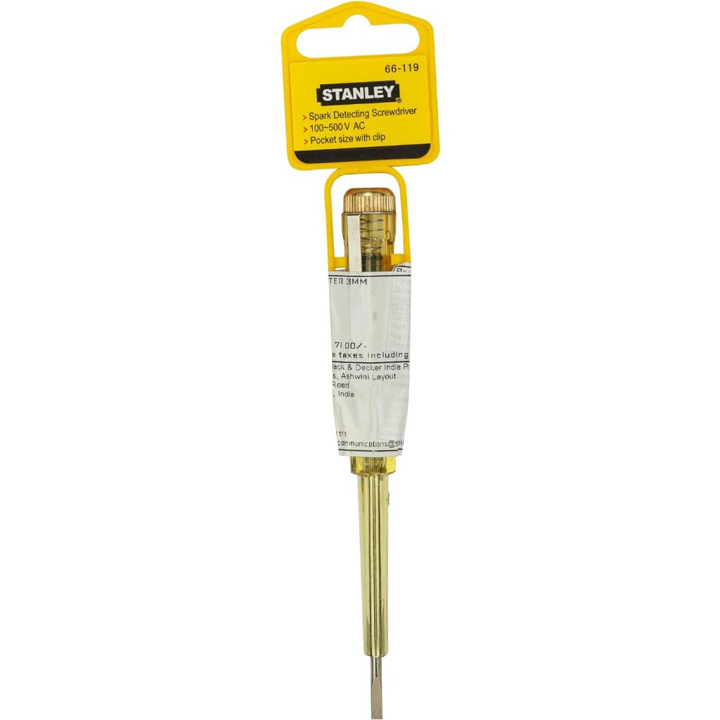 Bút thử điện Stanley 66-119 chất lượng cao, kiểm tra dòng điện trong phạm vi từ 100-500V an toàn, dễ sử dụng - Thinksafe