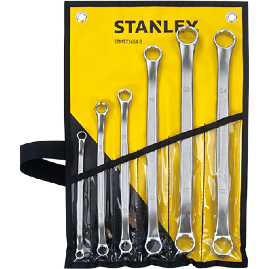 Bộ cờ lê vòng miệng 6 chi tiết Stanley 73-664 đầu tròng 12 cạnh, có túi vải bảo vệ Bộ cờ lê - Thinksafe
