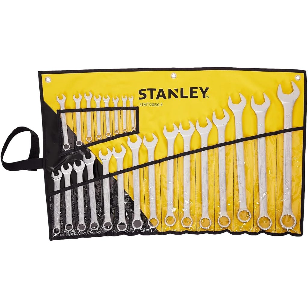 Bộ cờ lê 23 chi tiết Stanley 33-650 kích cỡ 6-32mm, kiểu đầu 12 cạnh, túi vải đi kèm Cờ lê vòng miệng - Thinksafe