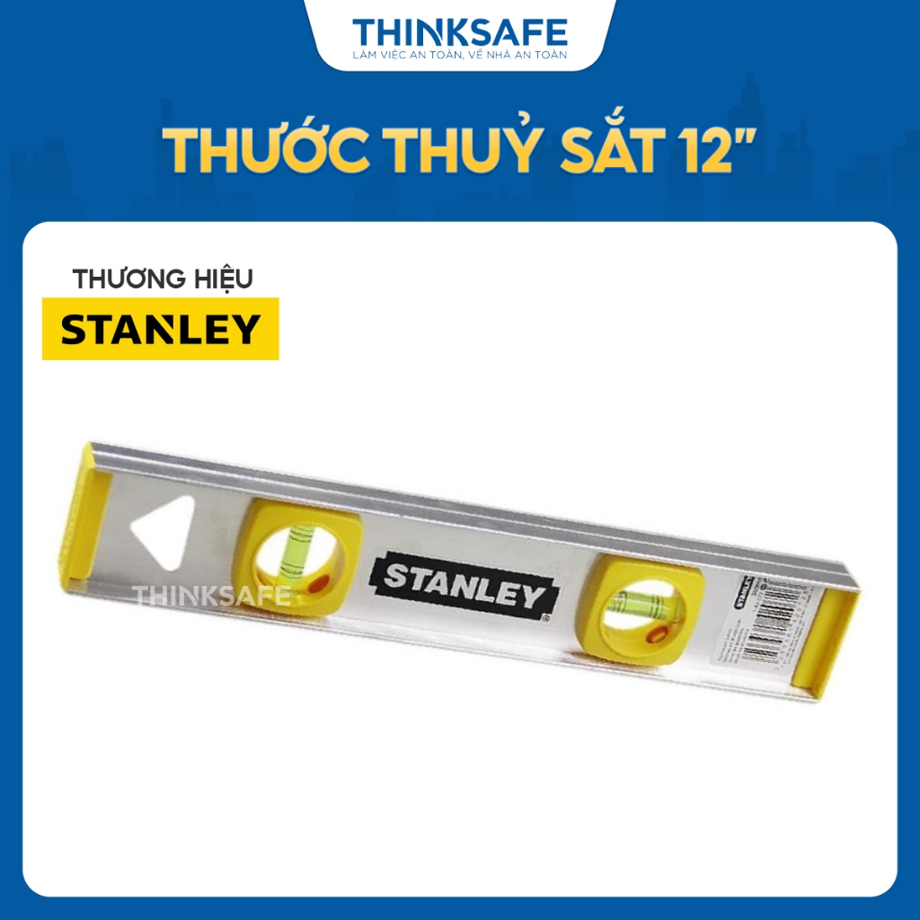 Thước thủy Stanley 42-072, 42-073 kích thước 30 và 45 cm, cân bằng 2 chiều, chất liệu hợp kim nhôm cao cấp - Thinksa