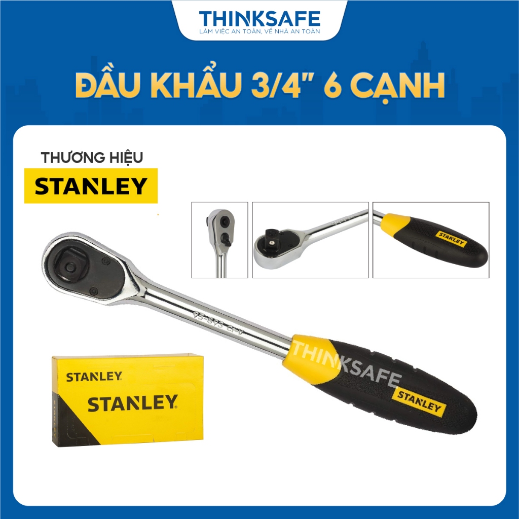 Tay vặn 1/2 inch Stanley 95-893 chất liệu thép Crv cao cấp chống mài món, rỉ sắt Cần siết lực - Thinksafe