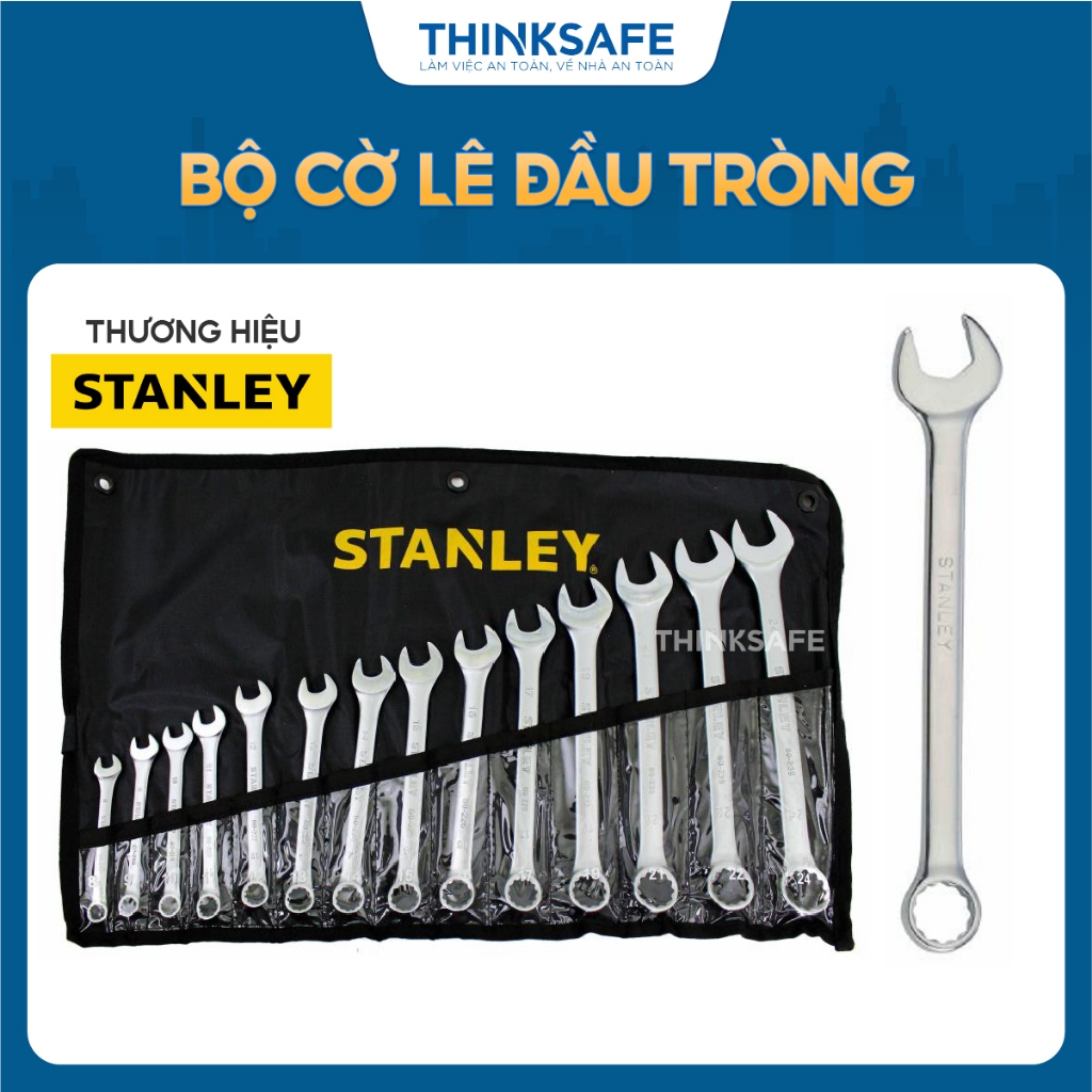 Bộ cờ lê đầu tròng, đầu mở Stanley 80-946 14 chi tiết (8-24mm) thép hợp ...