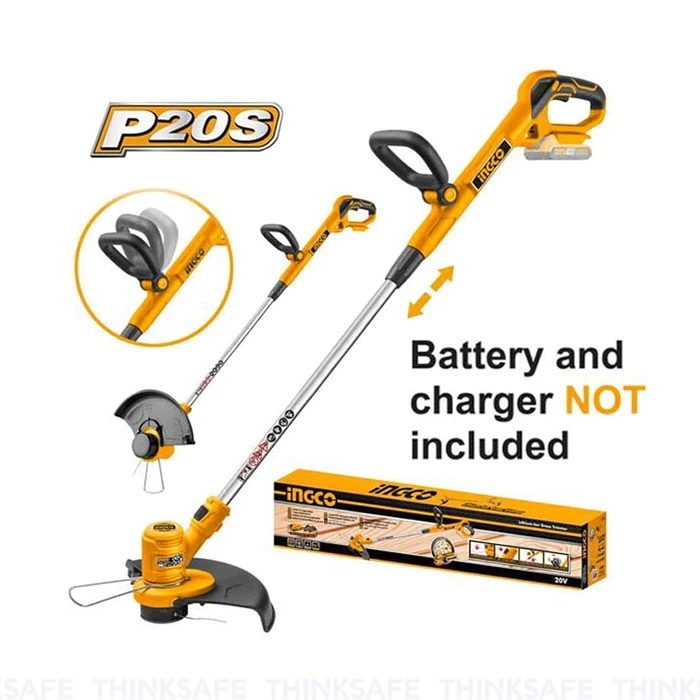 Máy cắt cỏ pin 20V INGCO CGTLI20328, Đường kính cắt 300mm, Chiều dài cần 5m, Không bao gồm pin và bộ sạc - Thinksafe