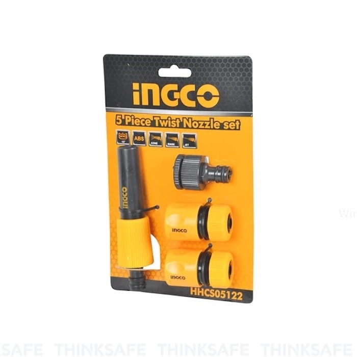 Bộ 5 đầu nối nhanh máy xịt rửa INGCO HHCS05122, Chất lượng Tốt giống STANLEY - Thinksafe