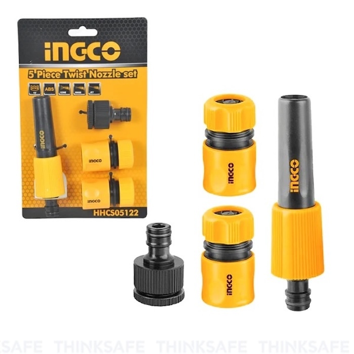 Bộ 5 đầu nối nhanh máy xịt rửa INGCO HHCS05122, Chất lượng Tốt giống STANLEY - Thinksafe