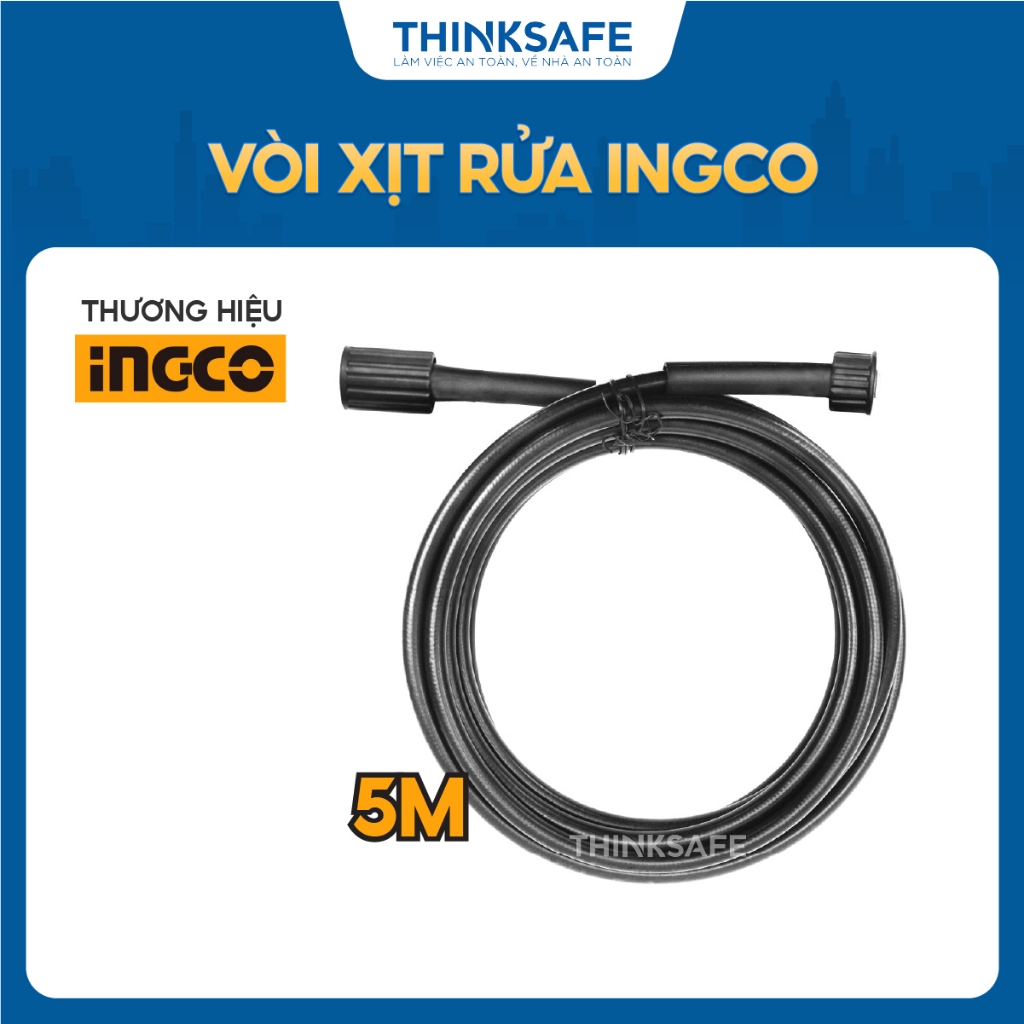 Vòi xịt rửa áp suất cao INGCO AHPH503, 5 mét, kim loại, phù hợp cho HPWR28008 - Thinksafe