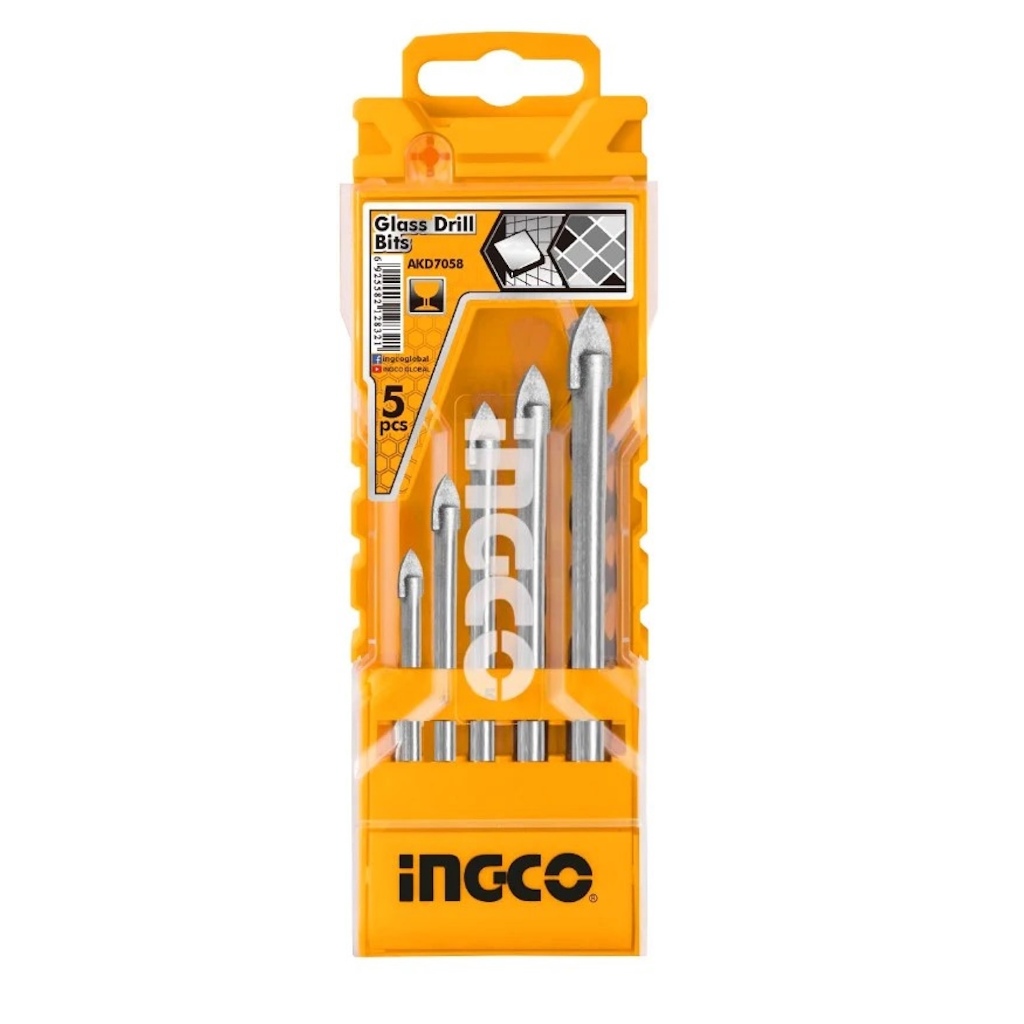 Bộ 5 mũi khoan kiếng INGCO AKD7058 4mm, 5mm, 6mm, 8mm, 10mm - Thinksafe