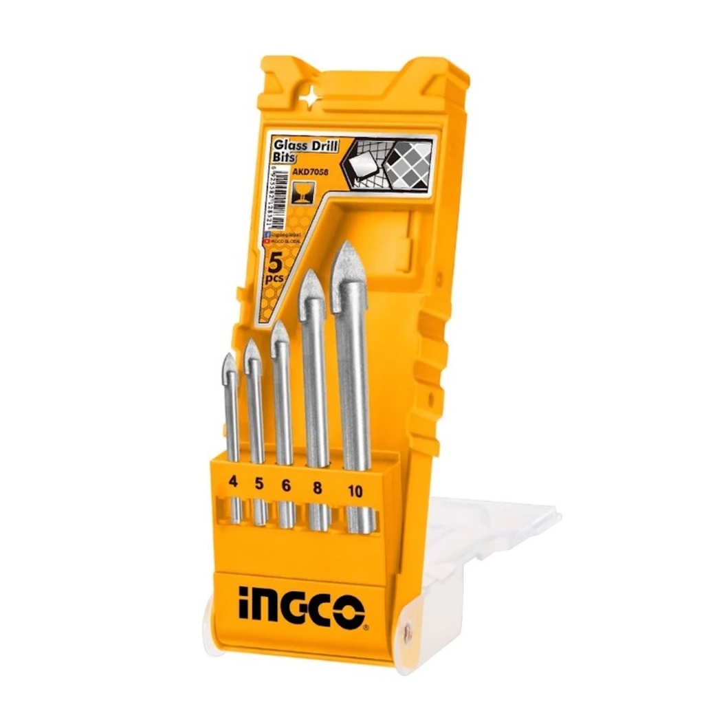 Bộ 5 mũi khoan kiếng INGCO AKD7058 4mm, 5mm, 6mm, 8mm, 10mm - Thinksafe