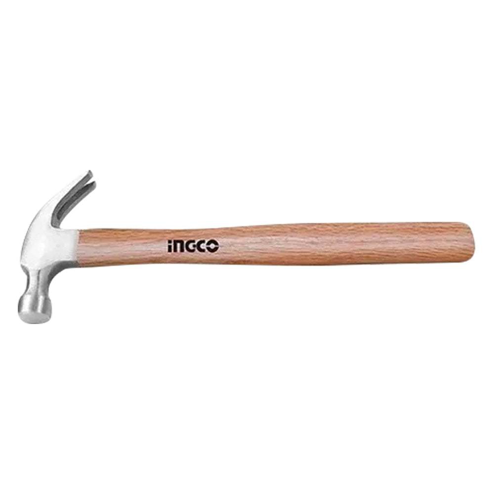 Búa nhổ đinh INGCO HCH0416 450g, Tay cầm gỗ cứng, Đầu búa rèn khuôn, Thép cacbon 45 - Thinksafe