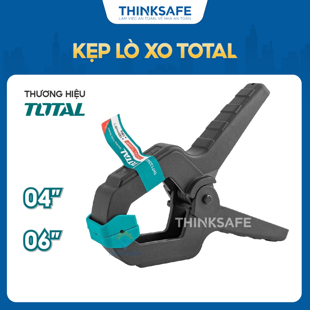 Kẹp lò xo Total THT13342 THT13362 kích thước 4inch - 6inch, chiều dài 110mm - 150mm, Kẹp chính hãng - Thinksafe