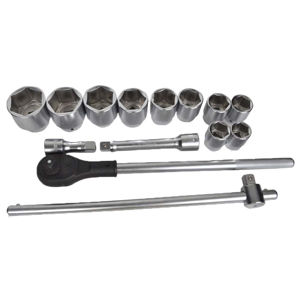 Bộ 15 đầu tuýp tay vặn 3/4 INGCO HKTS034151 Chất liệu thép CR-V, chịu nhiệt, ép đùn lạnh, mạ crôm - Thinksafe