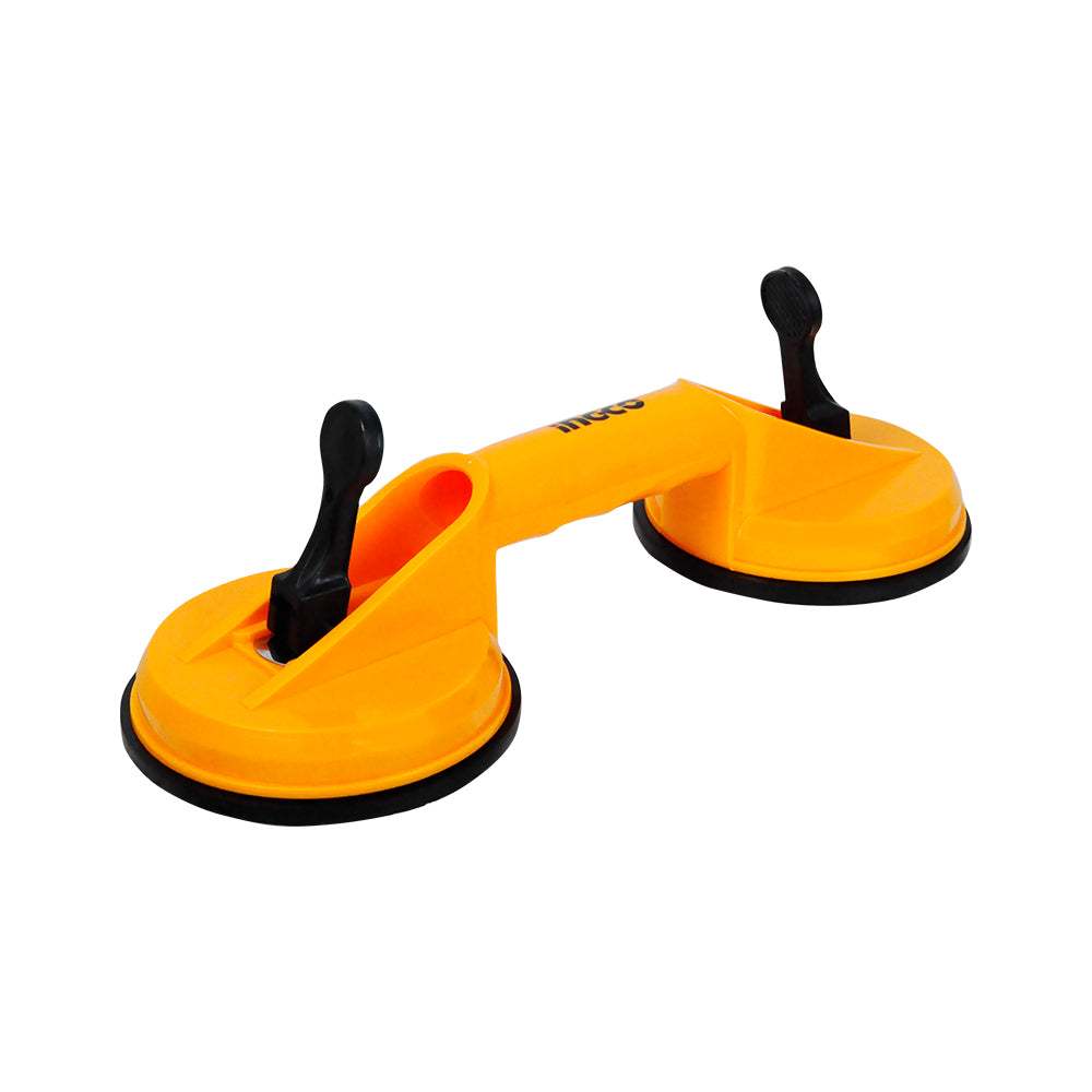 Giác hút kính hai đầu INGCO HSU025001, Tay cầm nhựa ABS, Đường kính đĩa tròn 115mm - Hút tối đa 50kg - Thinksafe